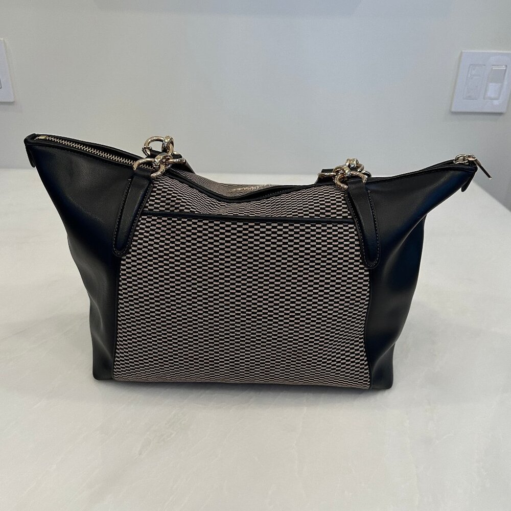 Coach/ Legacy Jacquard AVA Tote Bag F57246/ Black Leather w Gold Hardware/ NWOT - Picture 4 of 16